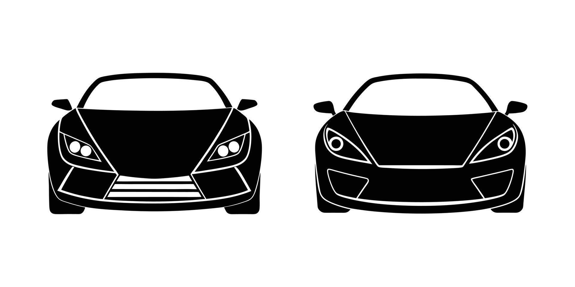 Classic Coupe Silhouette in Monochrome vector