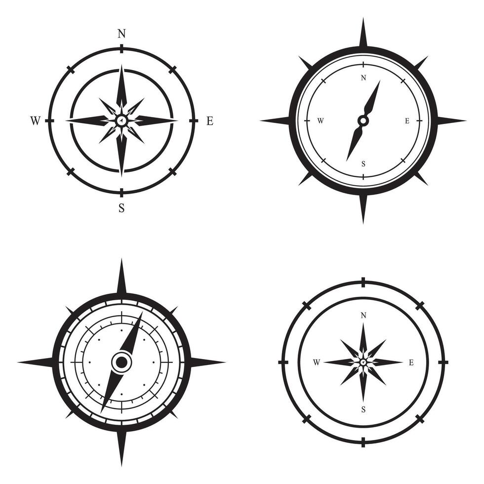compass logo isolated on background.modern flat compass pictogram,business,marketing,internet concept.trendy simple symbol for websitedesign or button to mobile app.logo illustration. vector