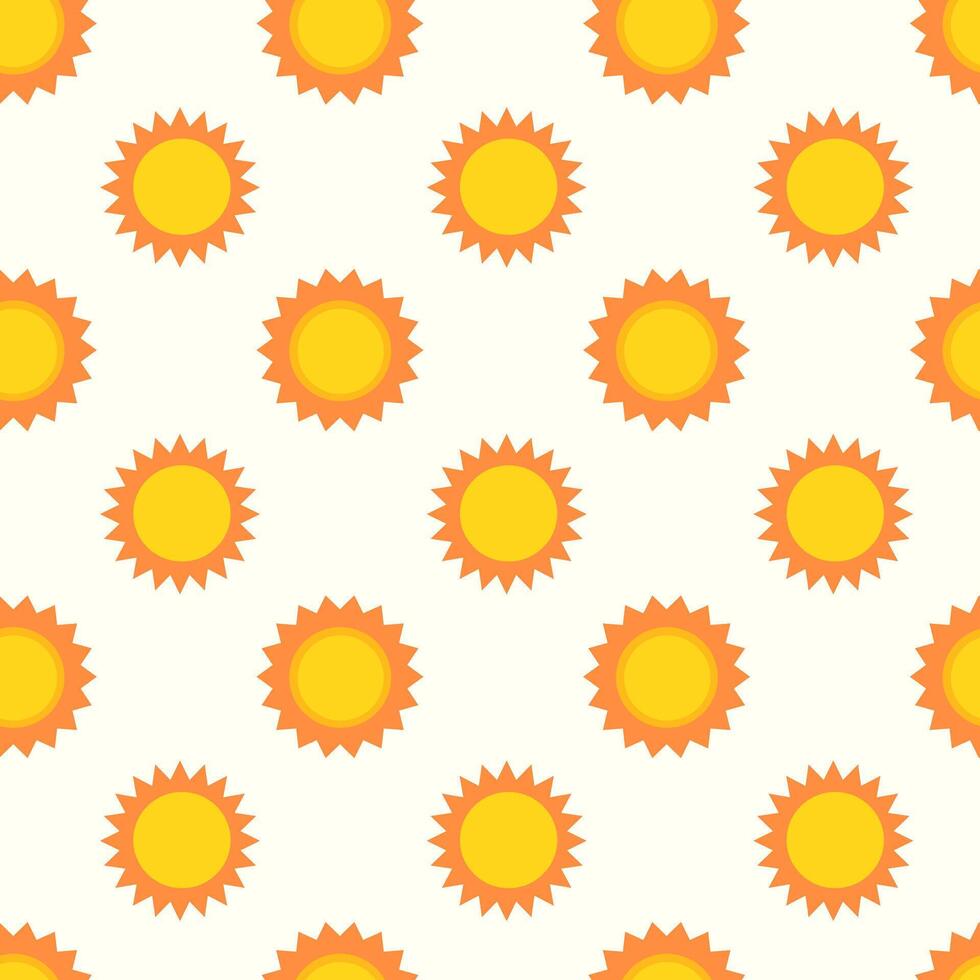 Seamless Pattern with Sun. vector
