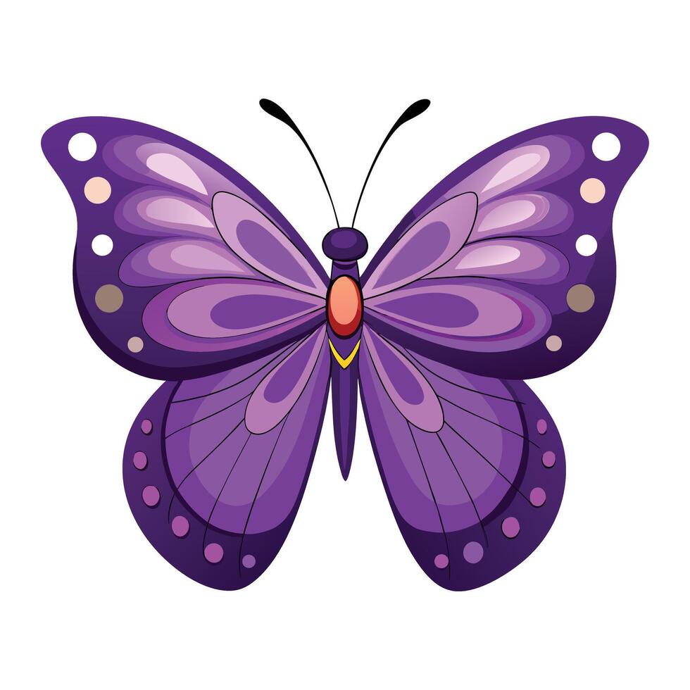 a purple butterfly with a white background vector