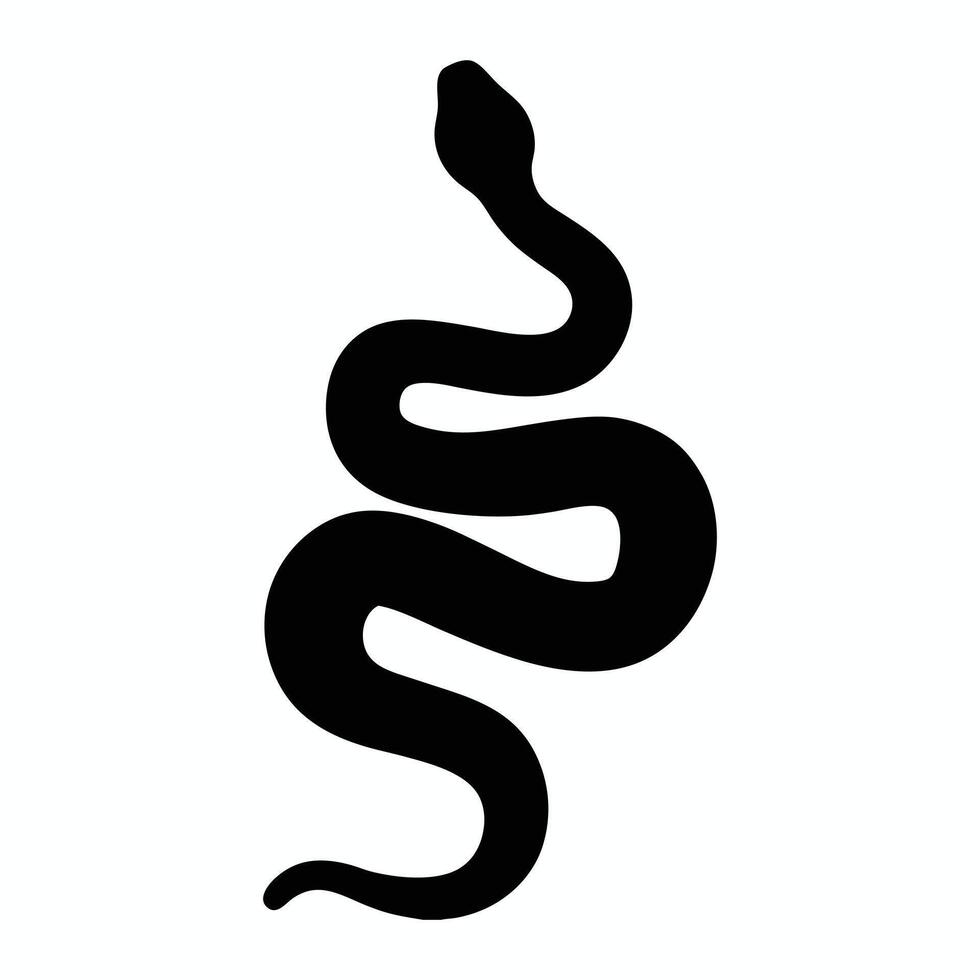 a black snake is shown on a white background vector