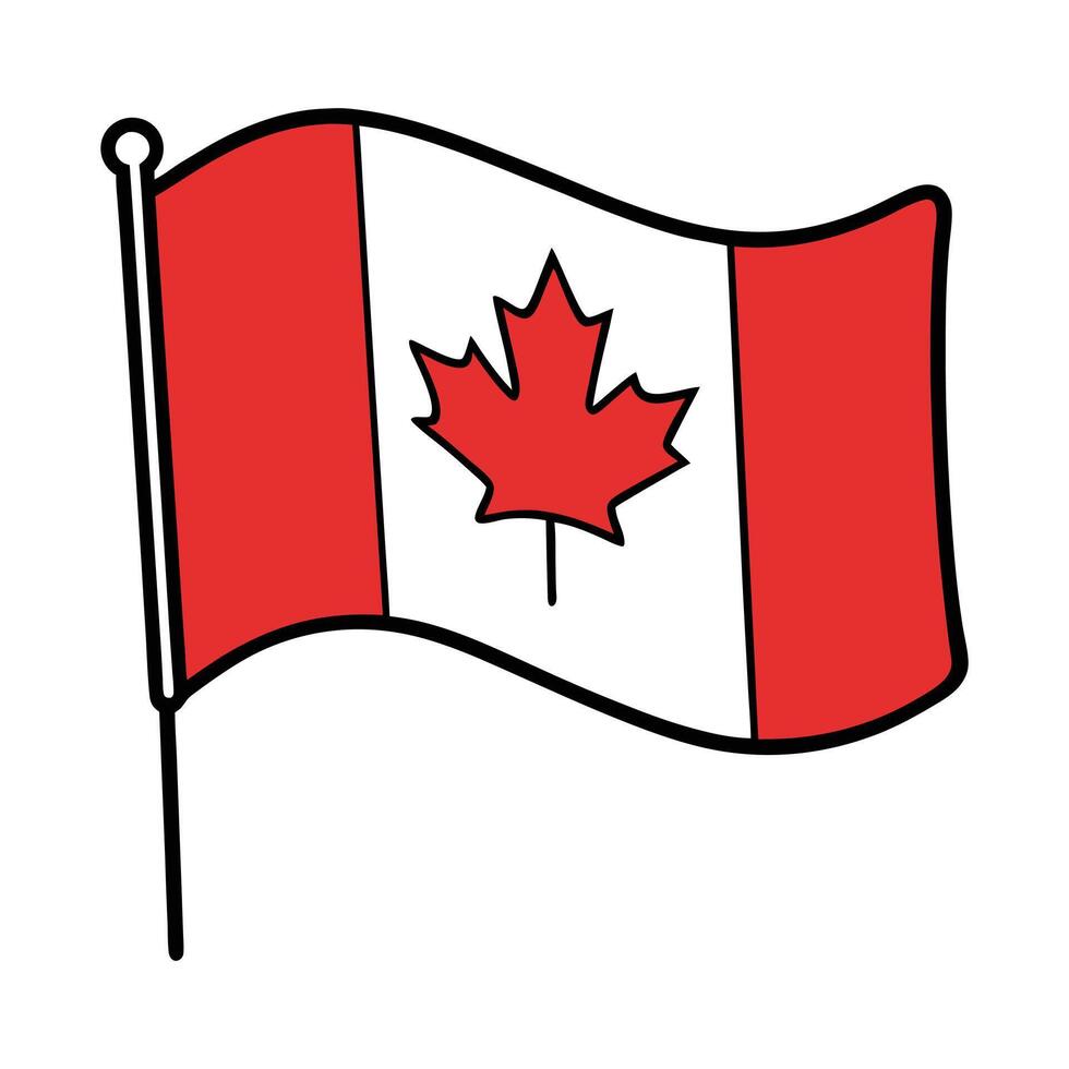 Canada flag illustration vector
