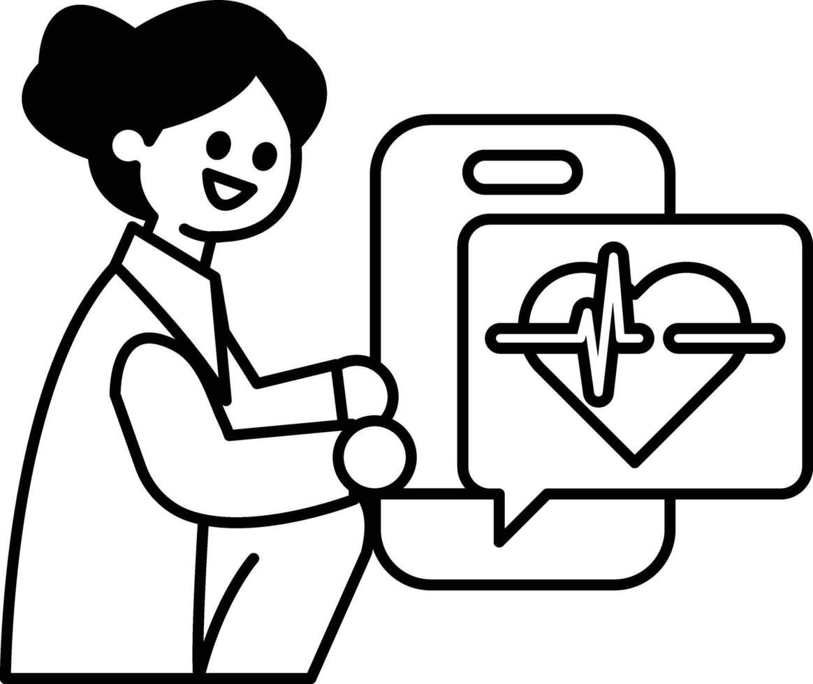 A woman is sitting and talking on a phone vector