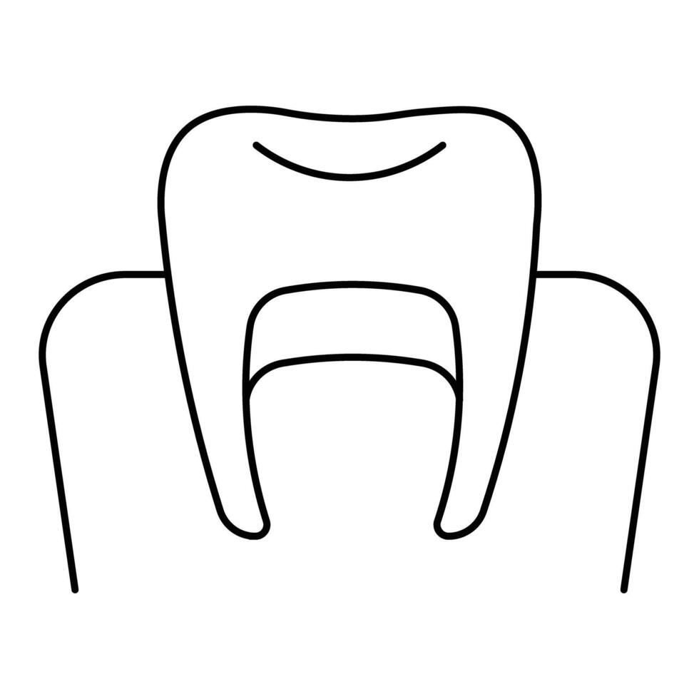 Teeth Tooth Human body line editable icons set, illustration in modern thin line style of human anatomy icons. Organs, body parts, skeleton parts, Pictogram and infographics for mobile vector