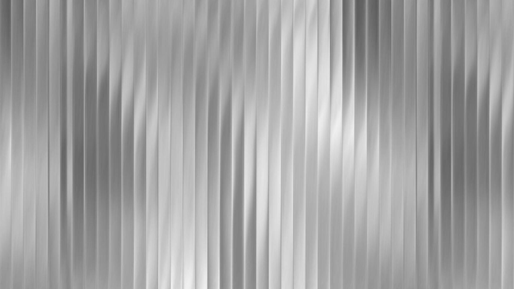 Ribbed metal glass background with silver gradient and striped texture. Corrugated abstract panel with chrome steel sheet and fluid overlay. Transparent tileable backdrop with pearlescent acryl. vector