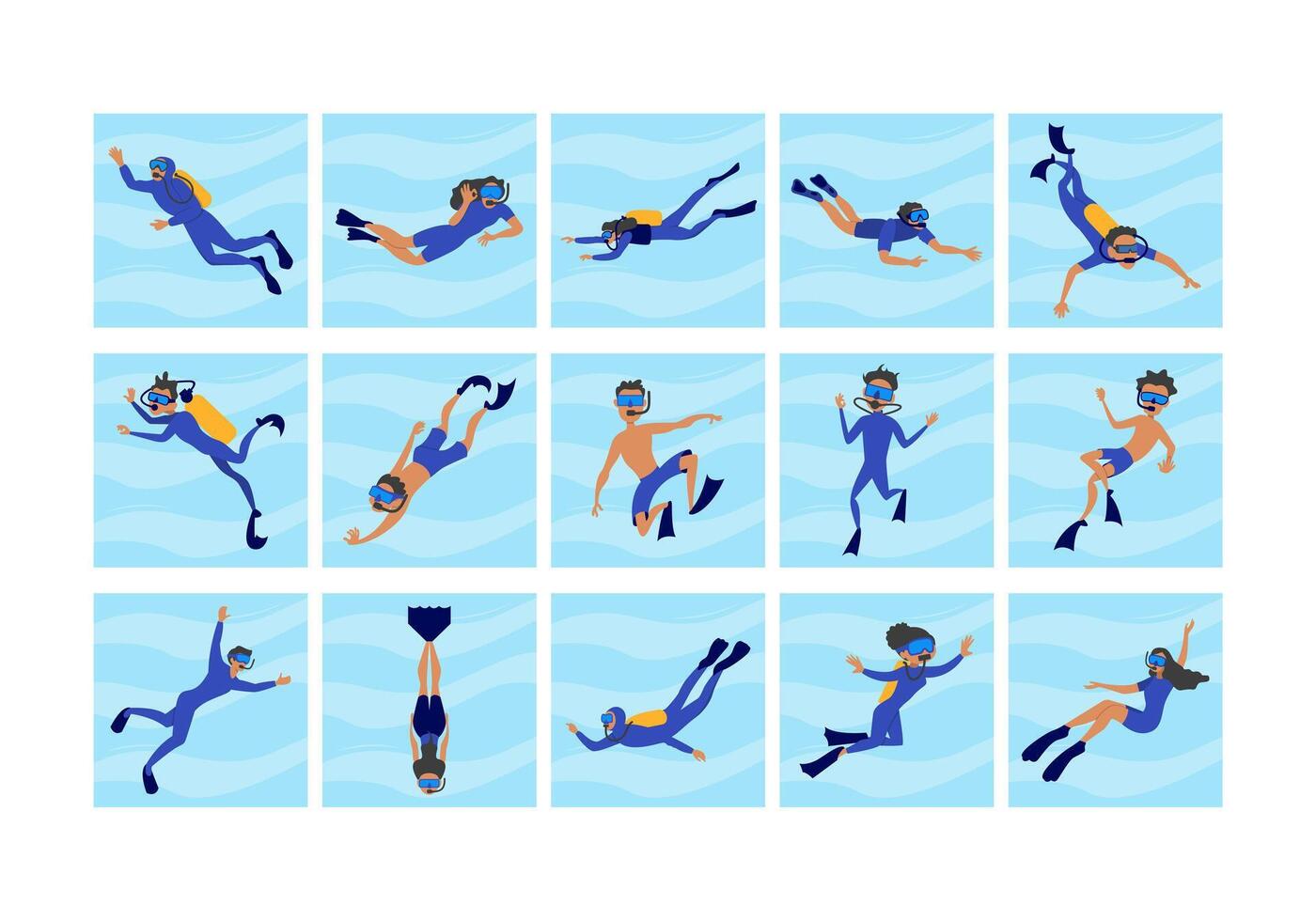 Diving Snorkeling Underwater Element vector