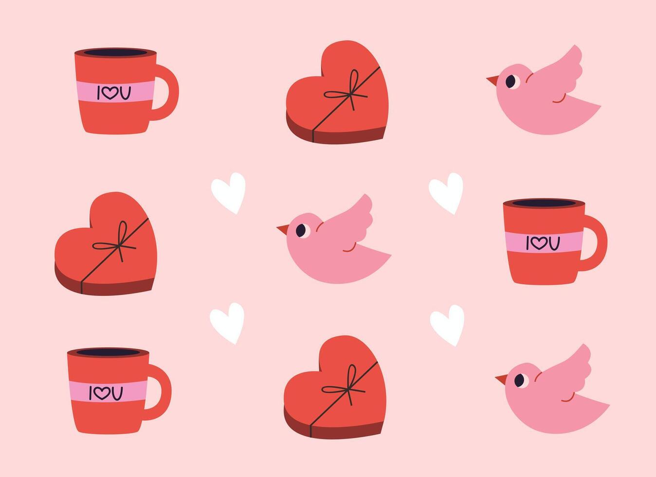Valentines day element illustration vector