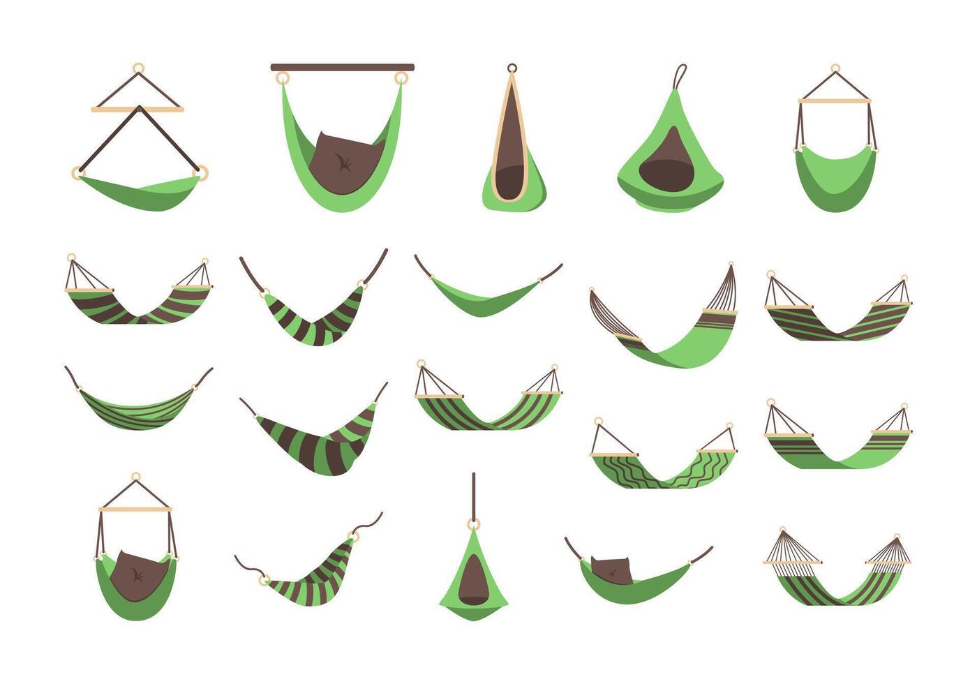 Colorful Relax Hammock Element vector
