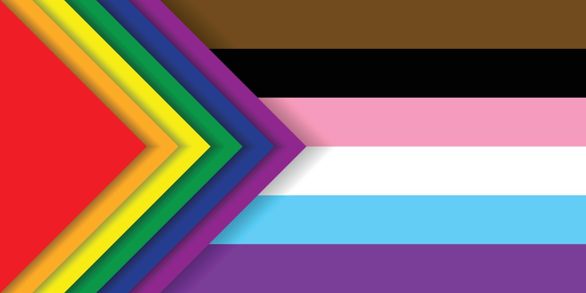 Pride Month Banner with Rainbow Text. Trendy Pride Month Typography with LGBT Pride Flag Colours. Banner for Gay Pride Month vector