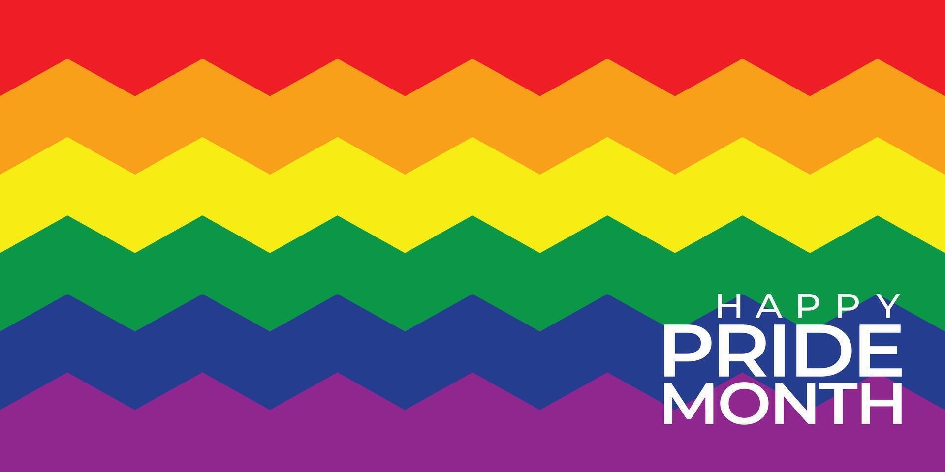 Let's Celebrate PRIDE month background for festival parades, parties, and social events. Colorful rainbow flag vector