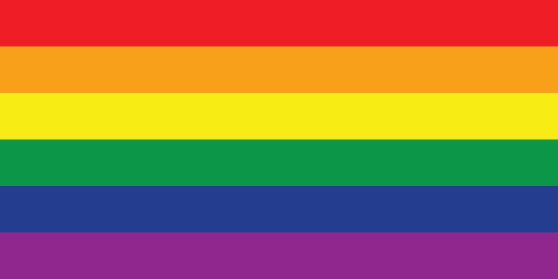 Rainbow wavy ribbon design element. LGBTQ Pride month flag. Rainbow color wave background template shape for banner, poster, flyer, brochure, booklet, cover vector