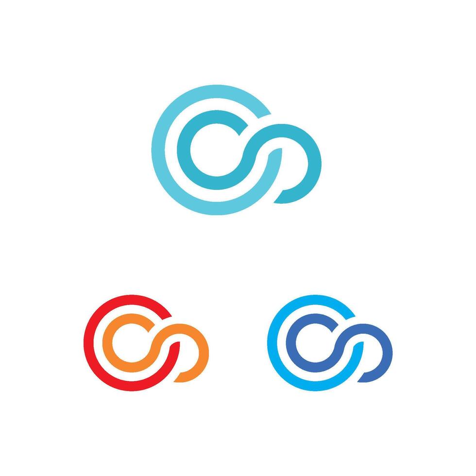 Alphabet CS or SC illustration monogram logo template with business card design vector