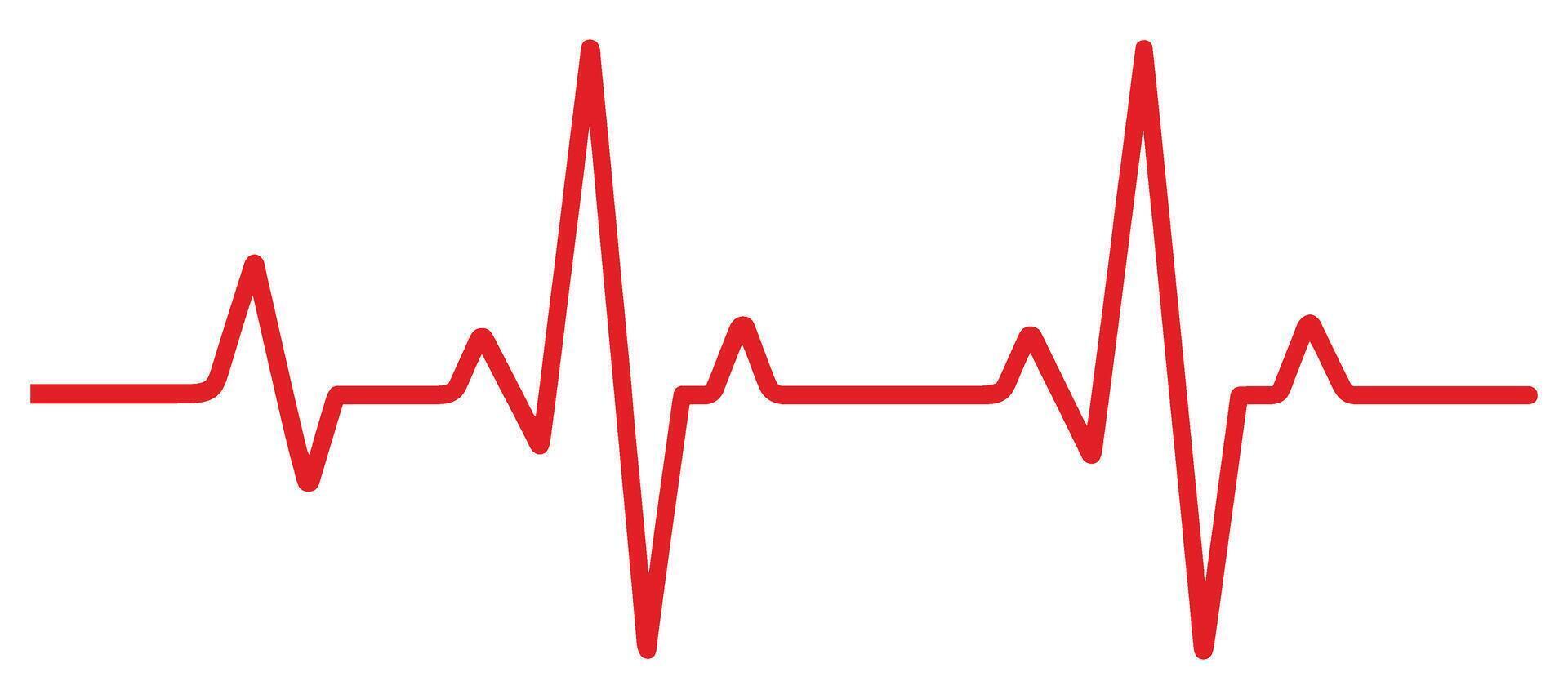 Red Heartbeat Pulse Line EKG Illustration vector