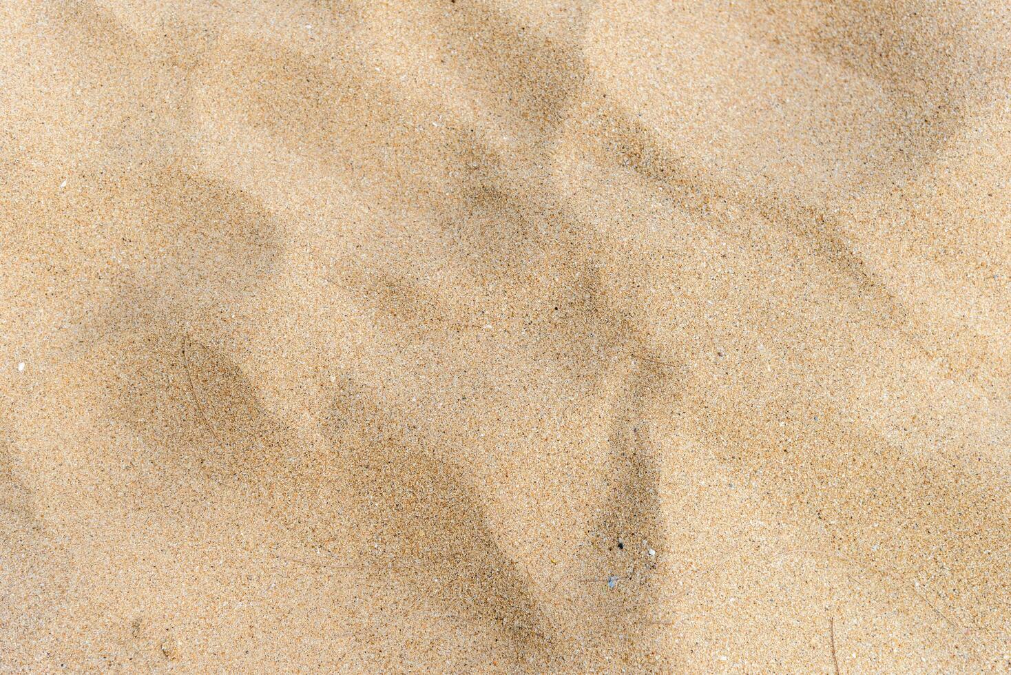 Yellow sand texture on the beach. natural background for summer concept photo