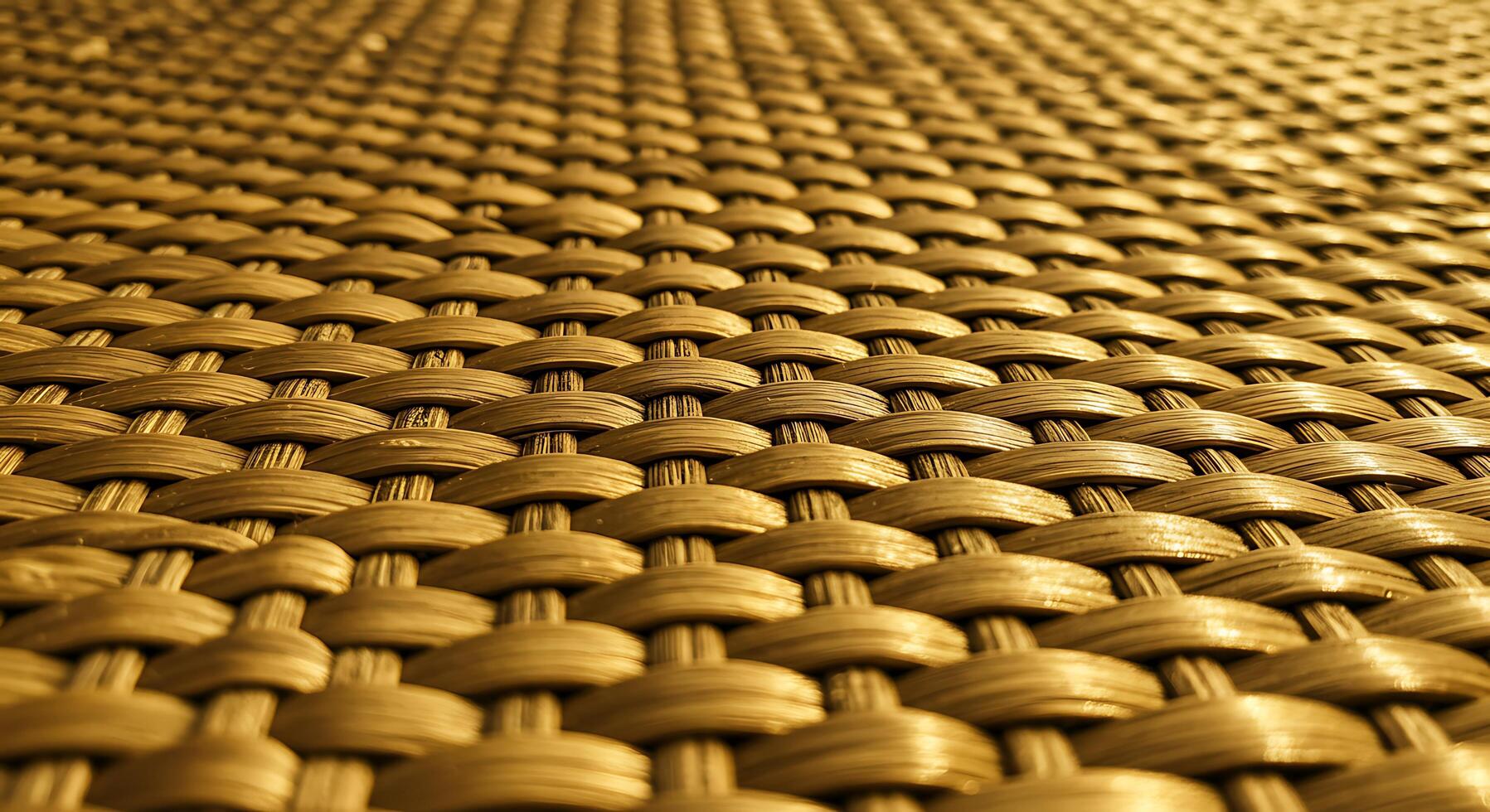 Golden woven texture pattern showcasing intricate craftsmanship and warm tones. photo
