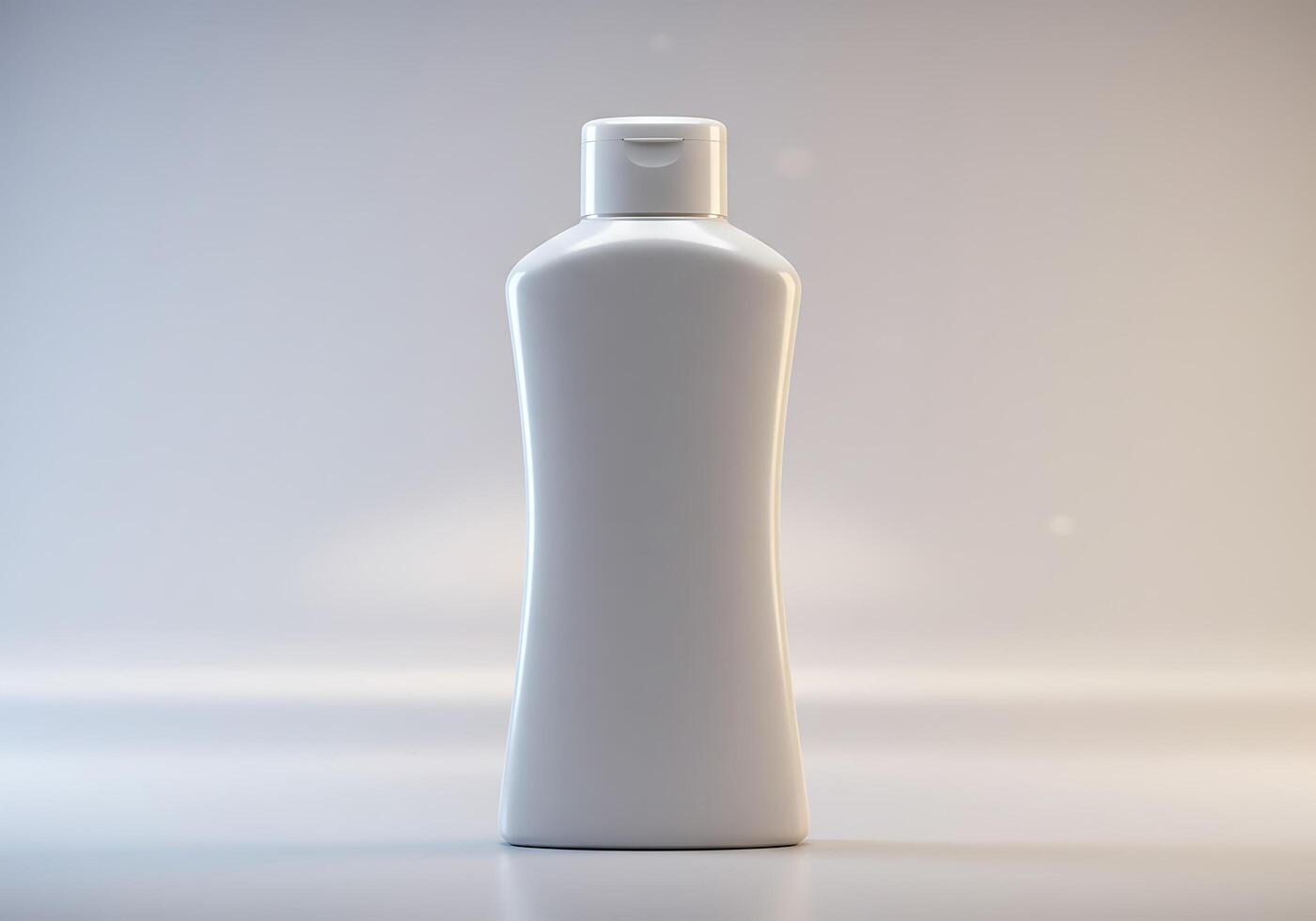 A white plastic bottle with a white cap on it photo