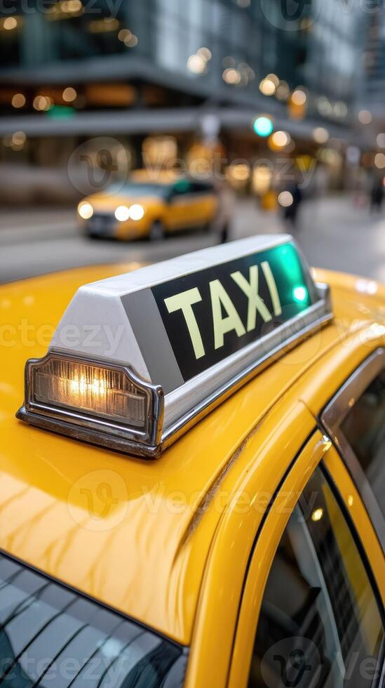 A taxi cab with the word taxi on the top photo