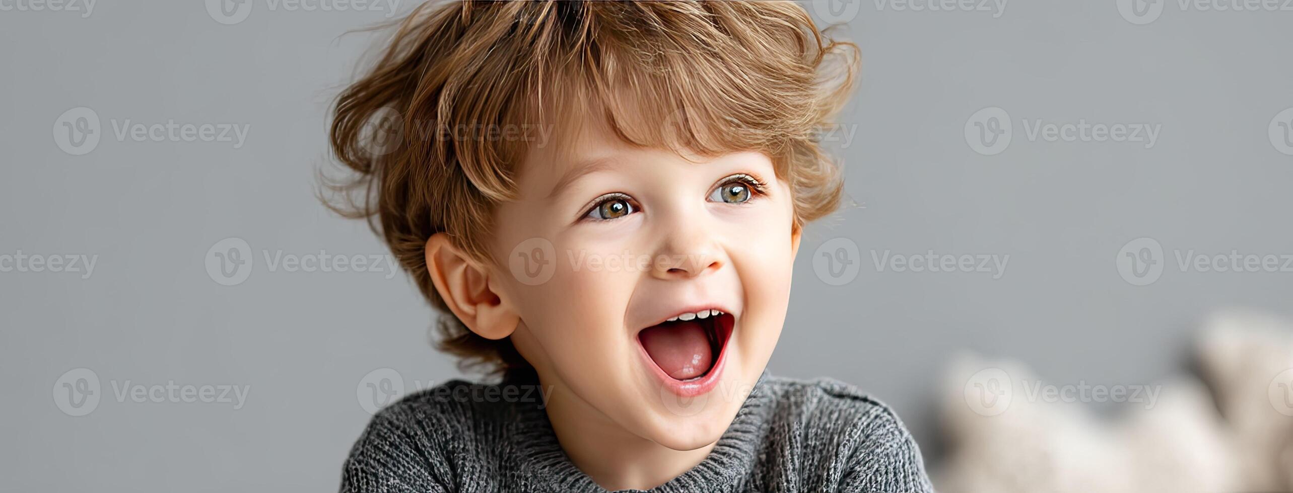 A child laughing with the words why do kids laugh photo