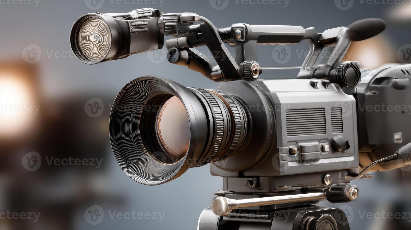 A camera is shown in front of a light photo