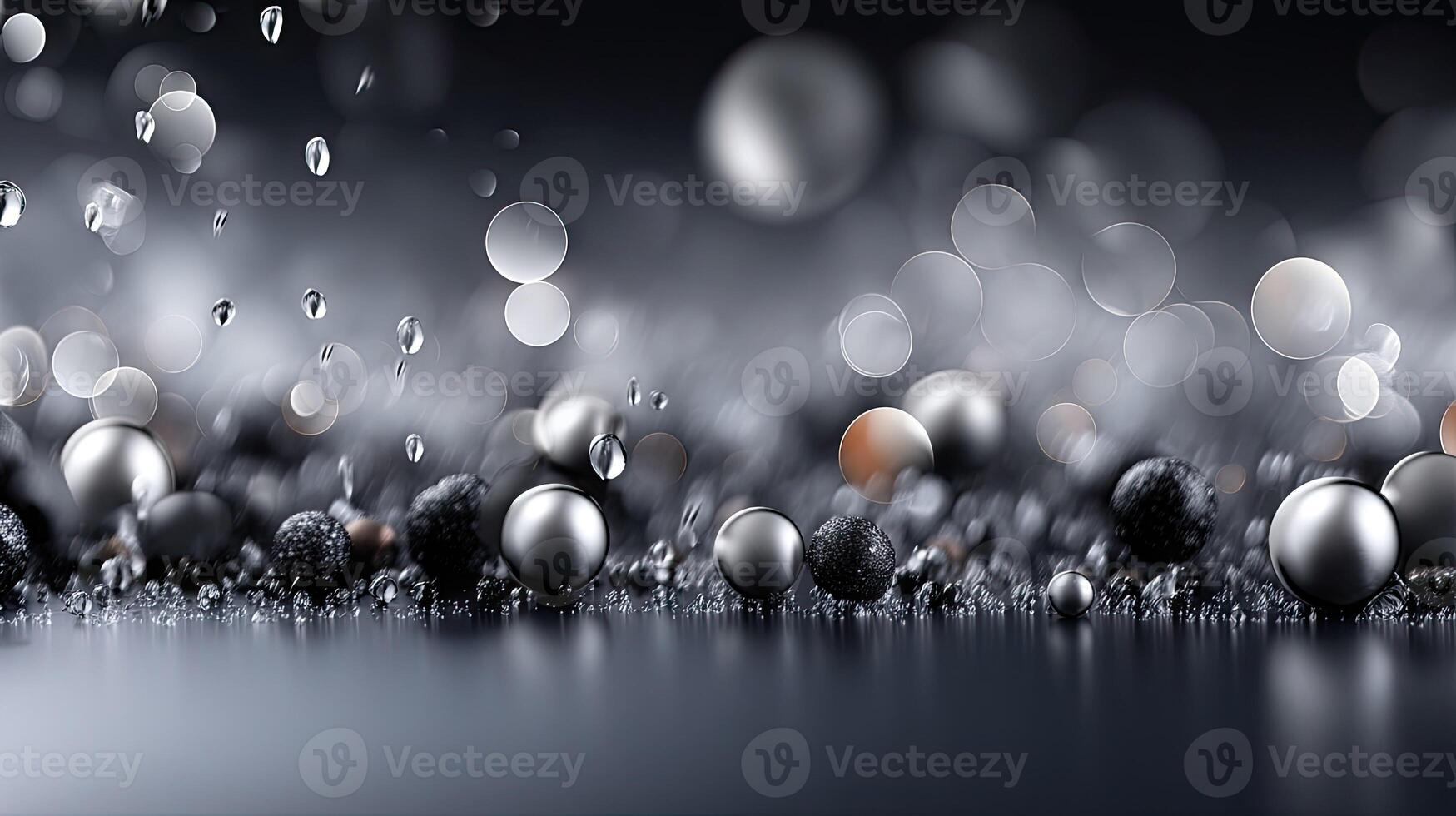 A black and white photo of water droplets
