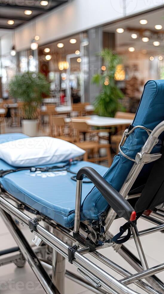 A hospital bed in a hospital photo