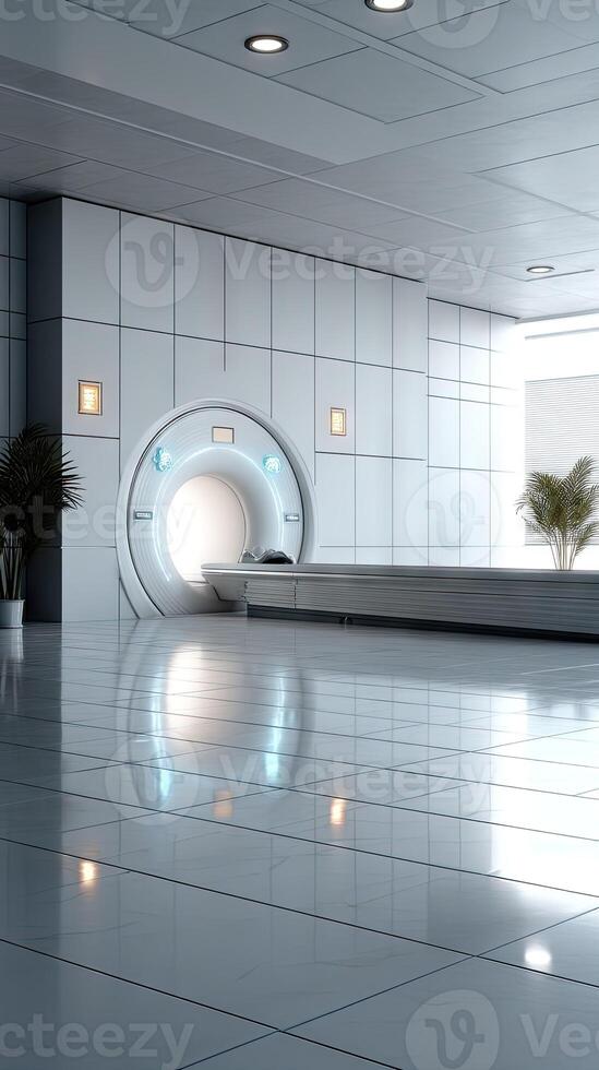 A mri machine in a modern office building photo
