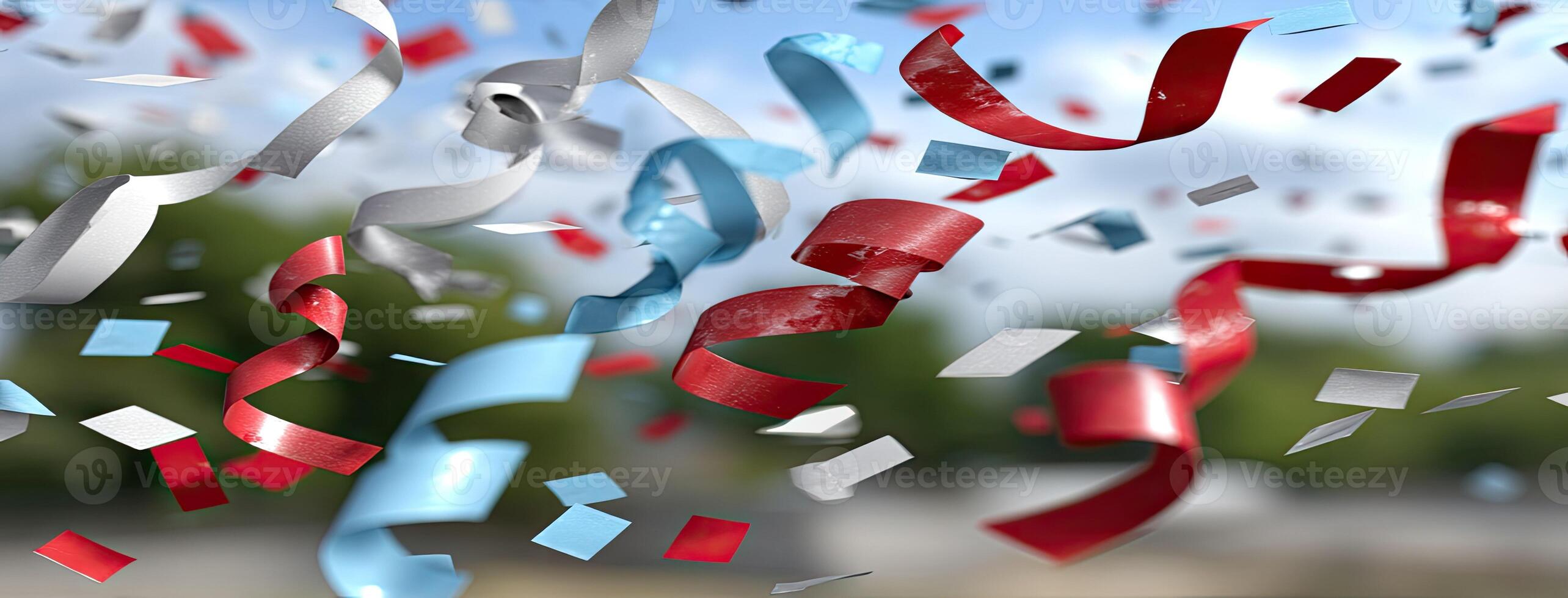 Confetti streamers and streamers photo