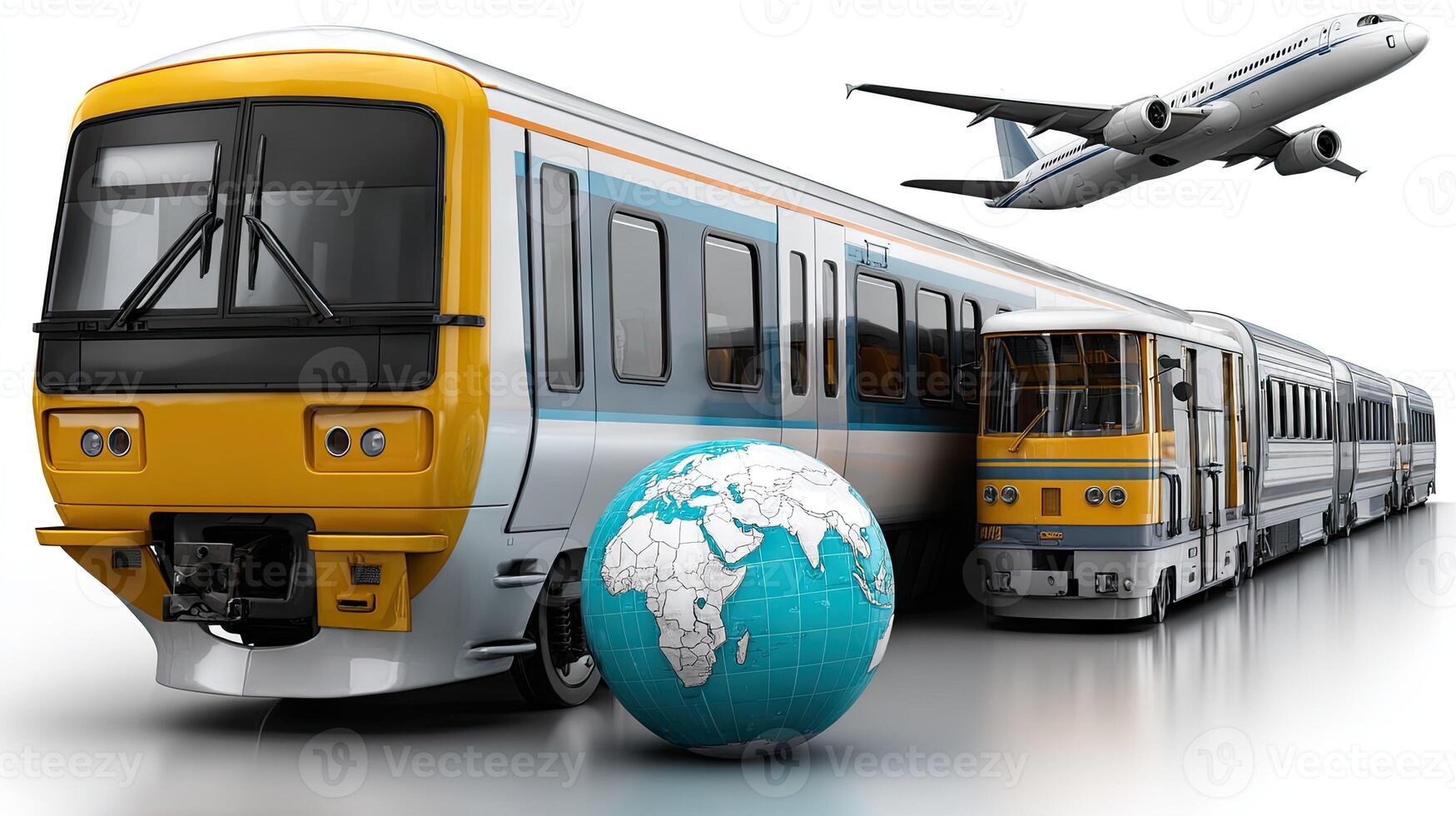 A train with a globe on it photo