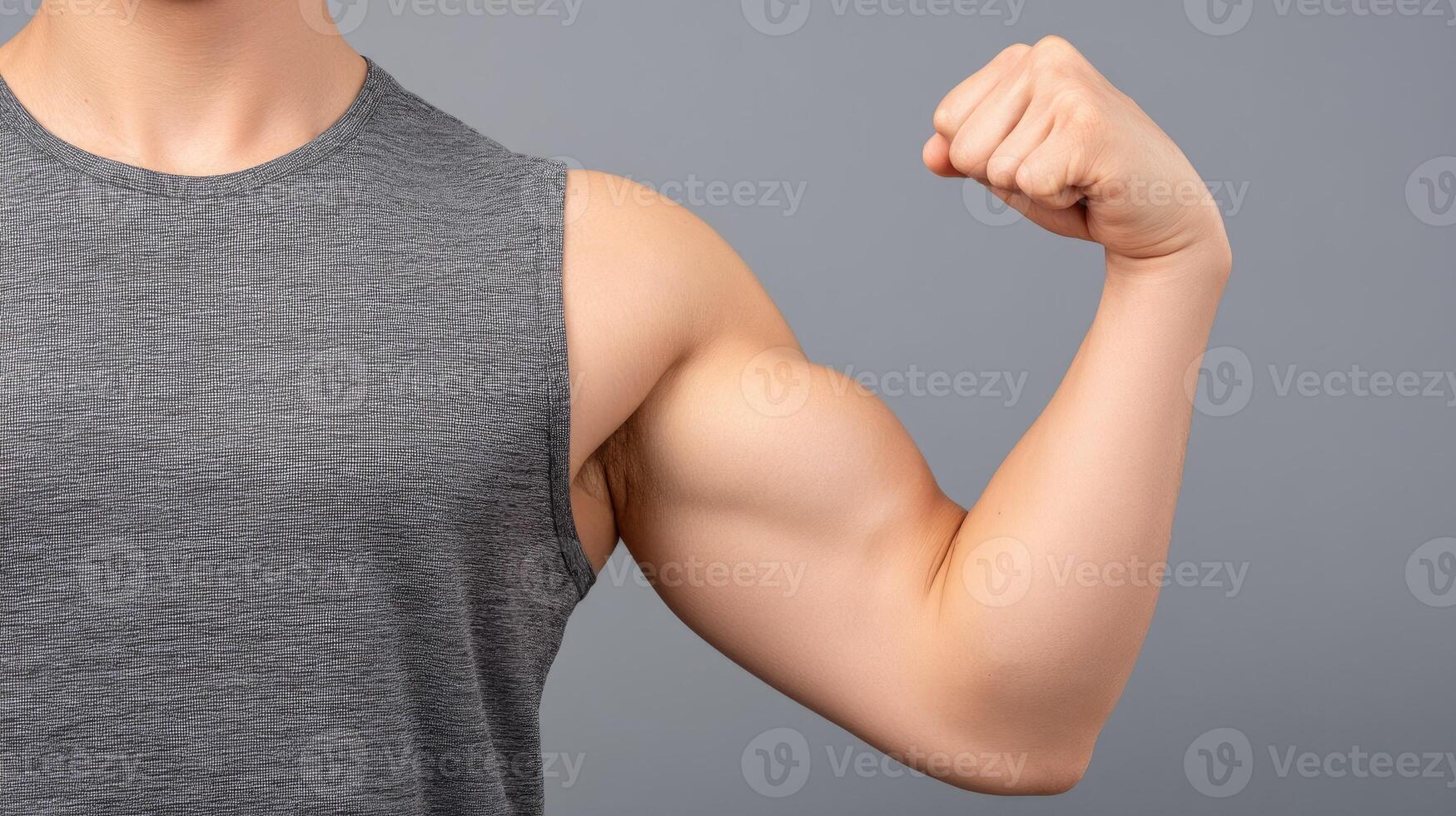 A man showing off his muscles photo
