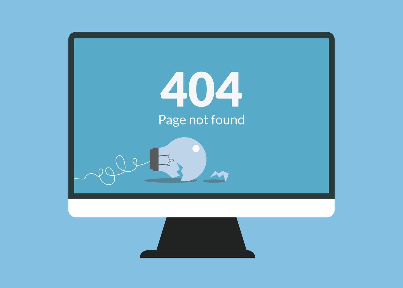 Page not found in Computer. stock illustration vector