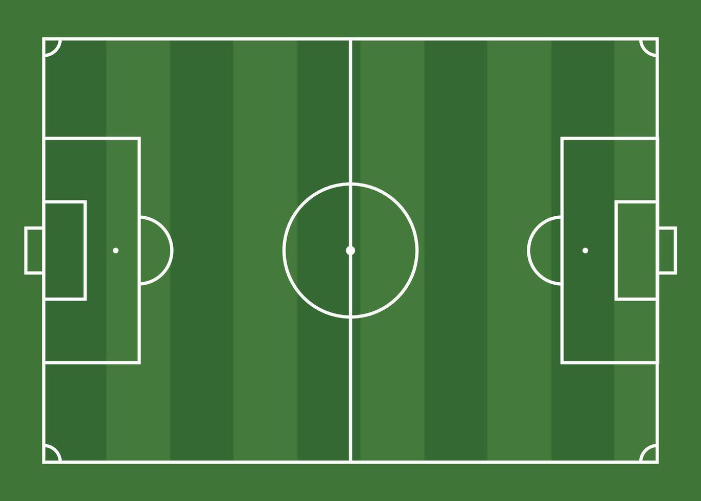 Top view of green football pitch or soccer field stock illustration vector
