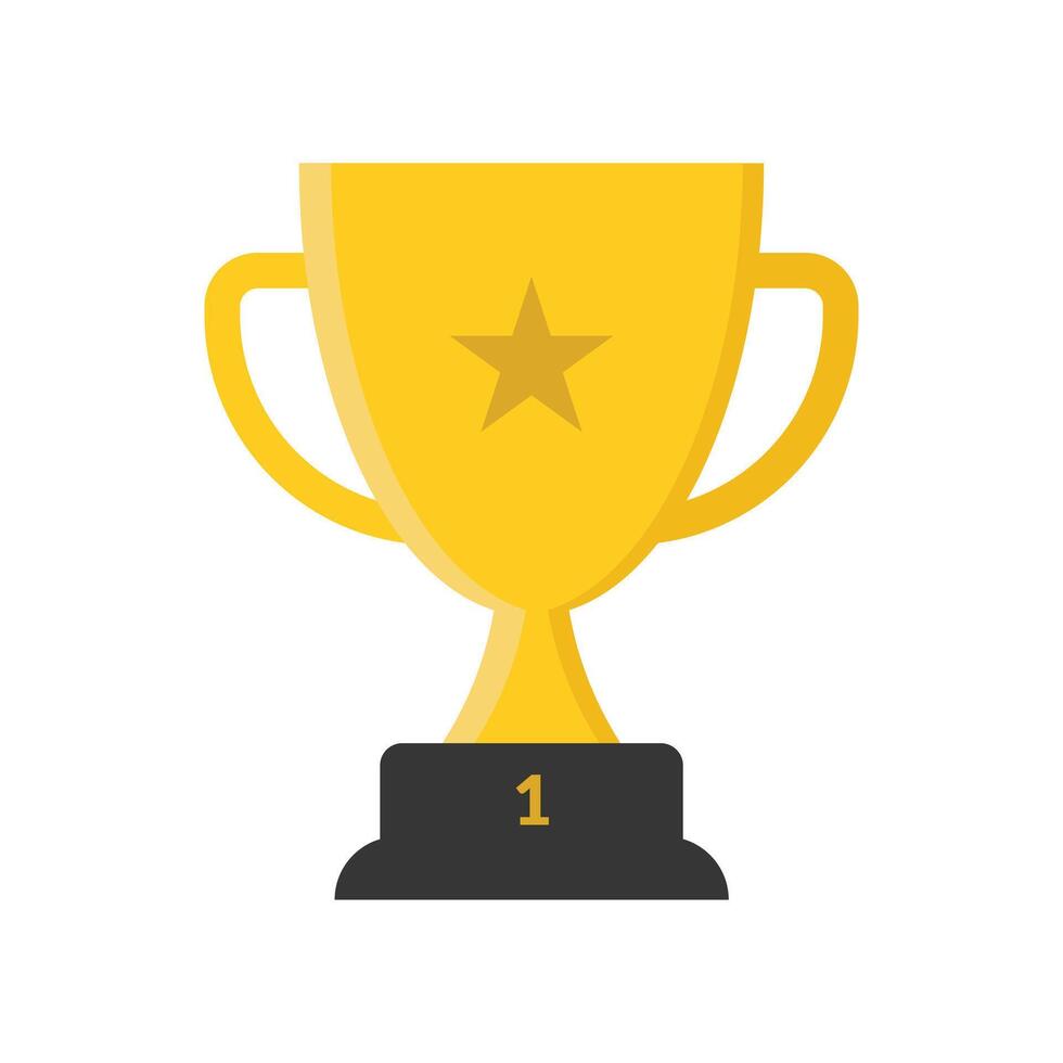 Trophy icon design template simple and modern stock illustration vector