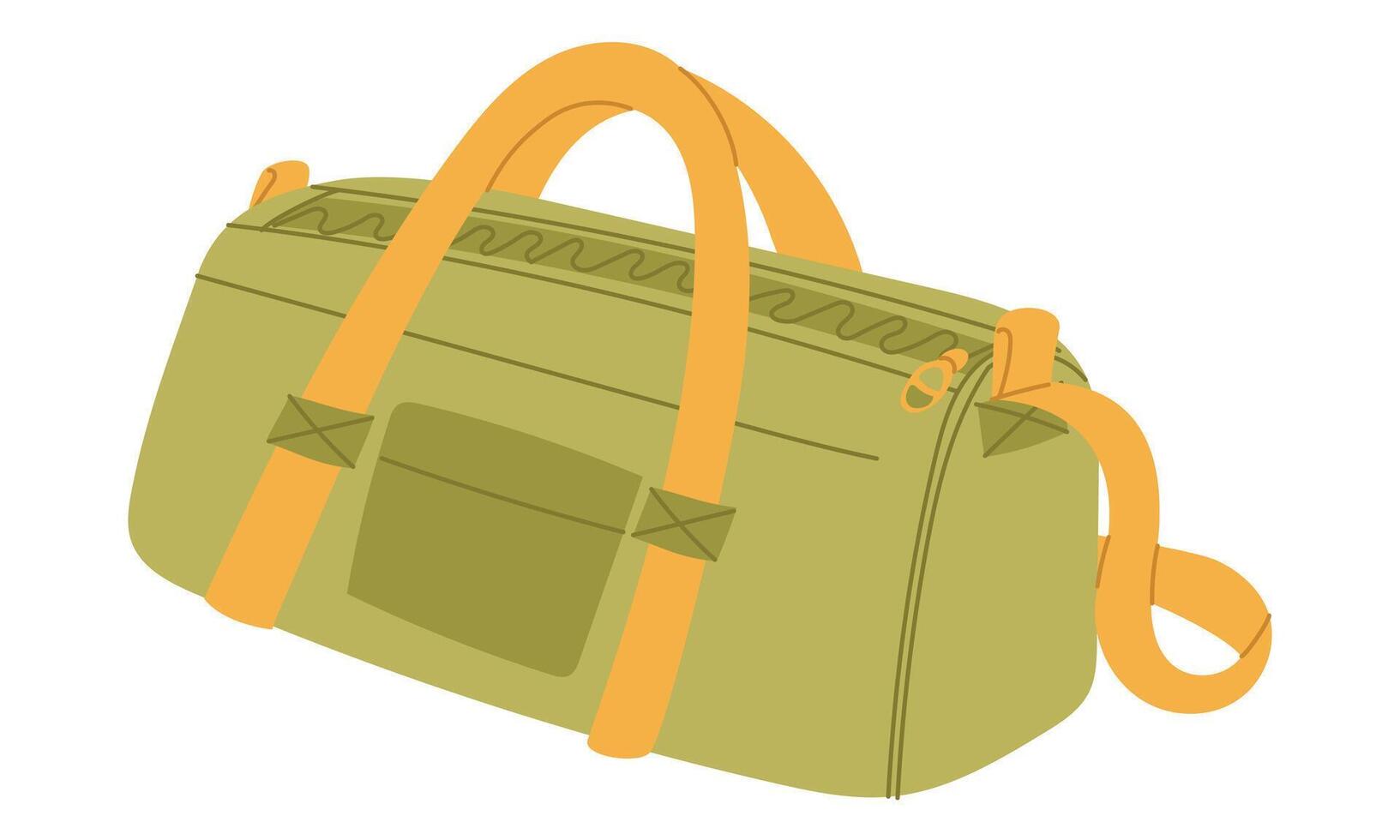 sports bag for things. Universal bright. The flat color illustration is suitable for medical websites, applications, posters about health, fitness, cardiology, disease prevention and cardiac activity vector