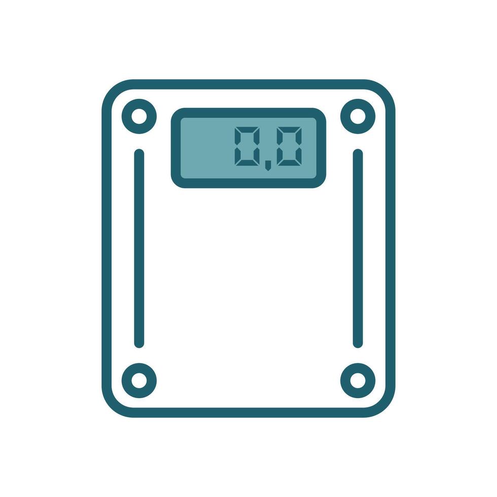 Outline Bathroom Scale Icon vector