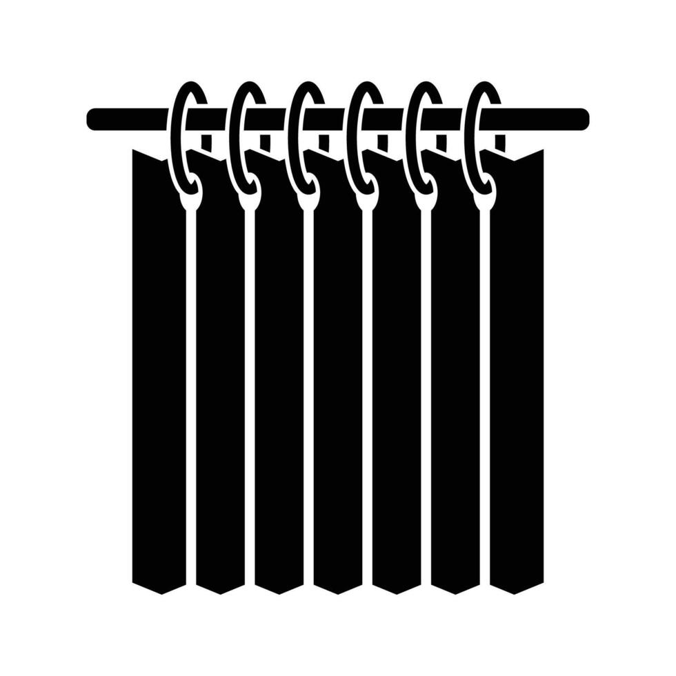 Modern Shower Curtain Bathroom Icon vector