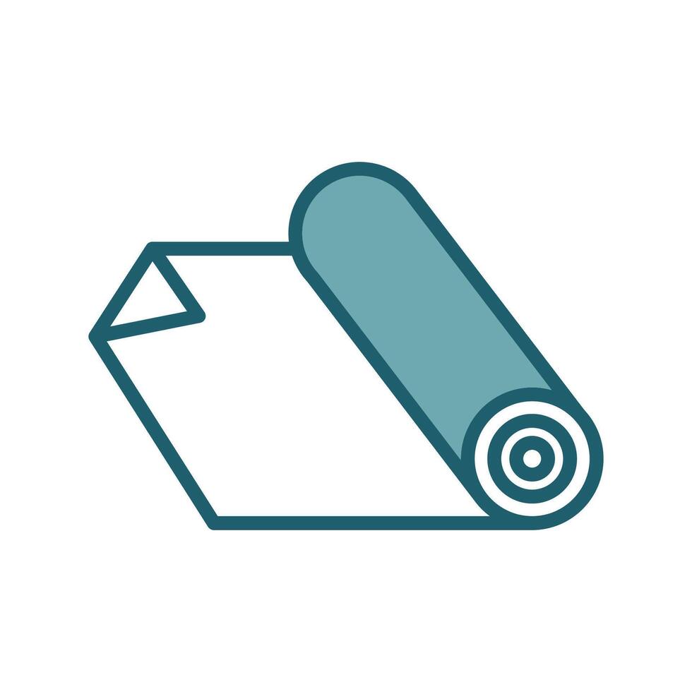 Yoga Mat Outline Icon vector