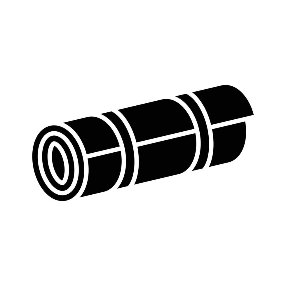 Folded Yoga Mat Icon vector