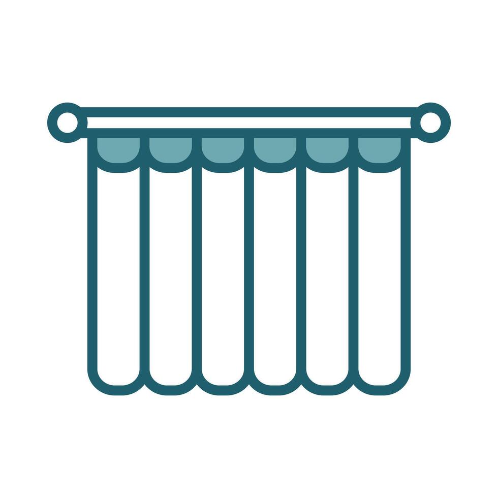 Shower Curtain Graphic for UI and Web vector