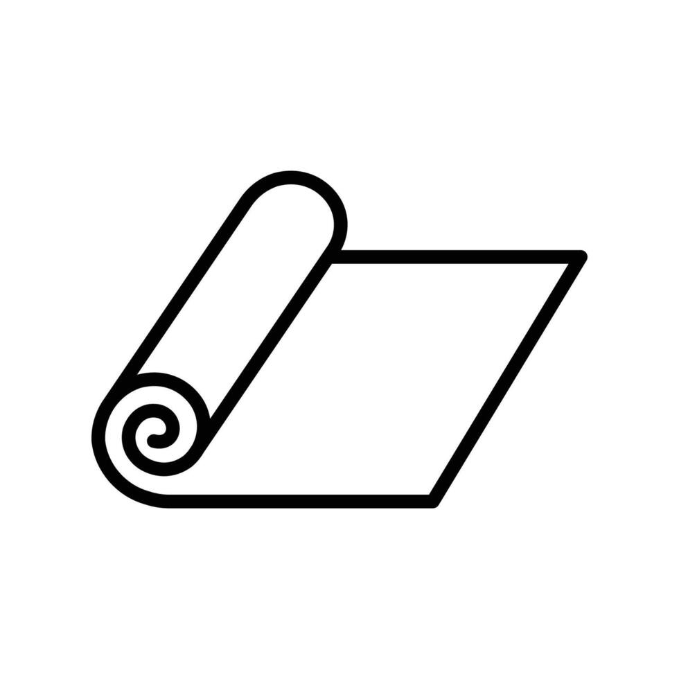 Minimalist Yoga Mat Icon vector