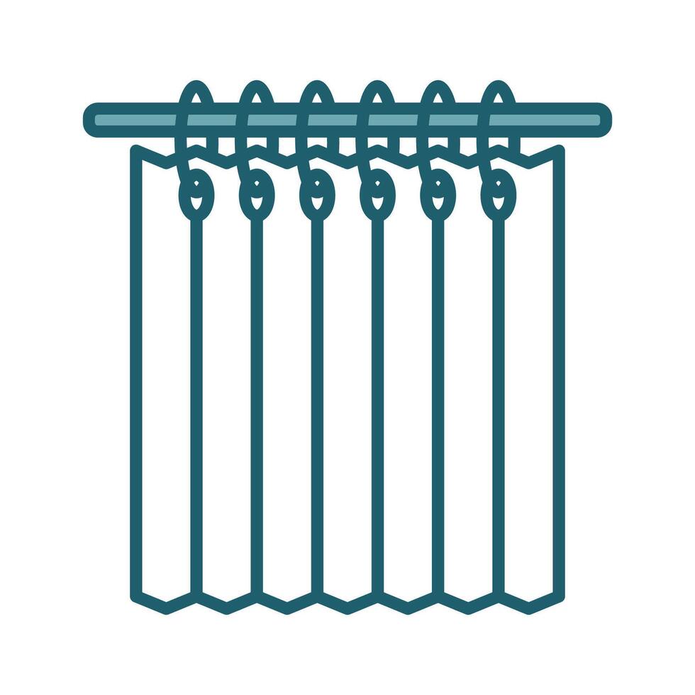 Minimal Shower Curtain Symbol Flat Design vector