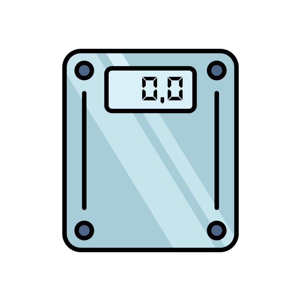 Bathroom Scales Symbol in Line Style vector
