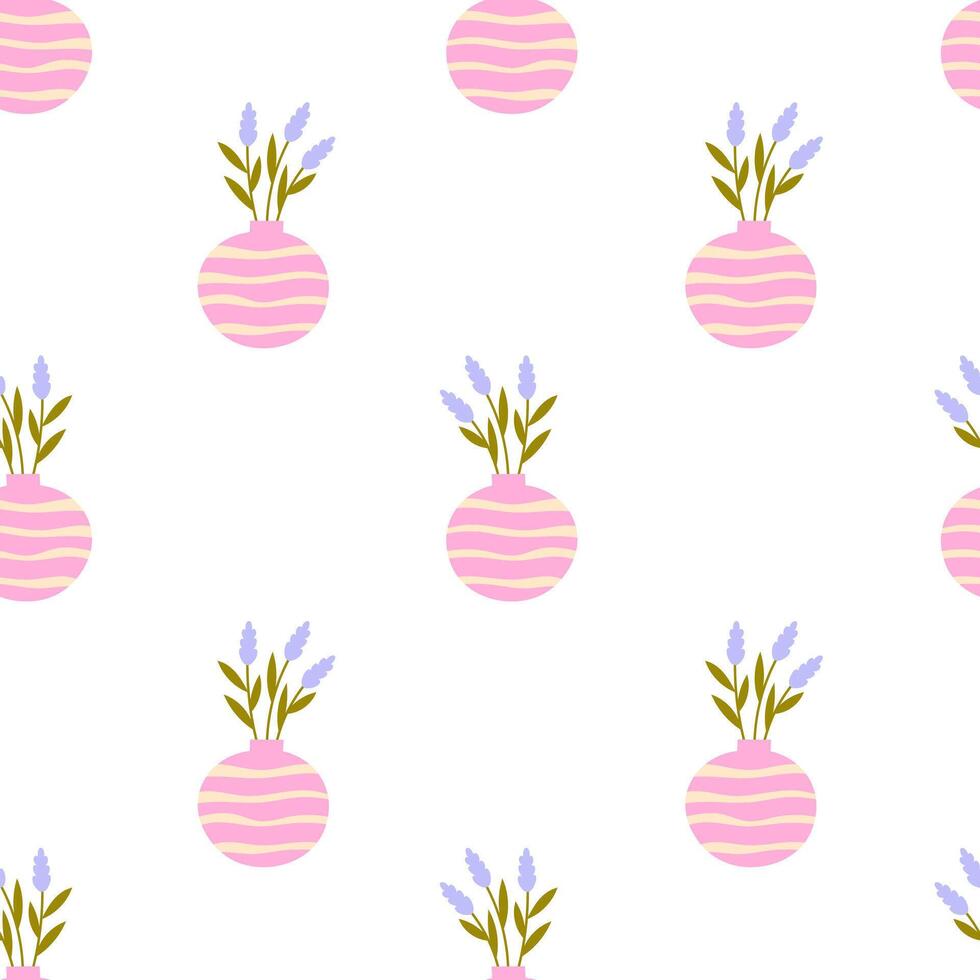 Modern Lavender Seamless Pattern vector