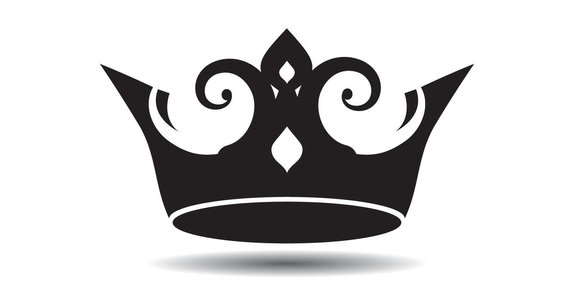 Outline king crown icon on white background. Emblem and Royal symbols. vector