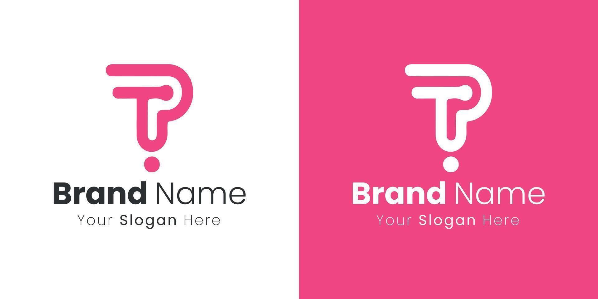A Modern Minimalist Logo Featuring T and P Letters Design Elements vector