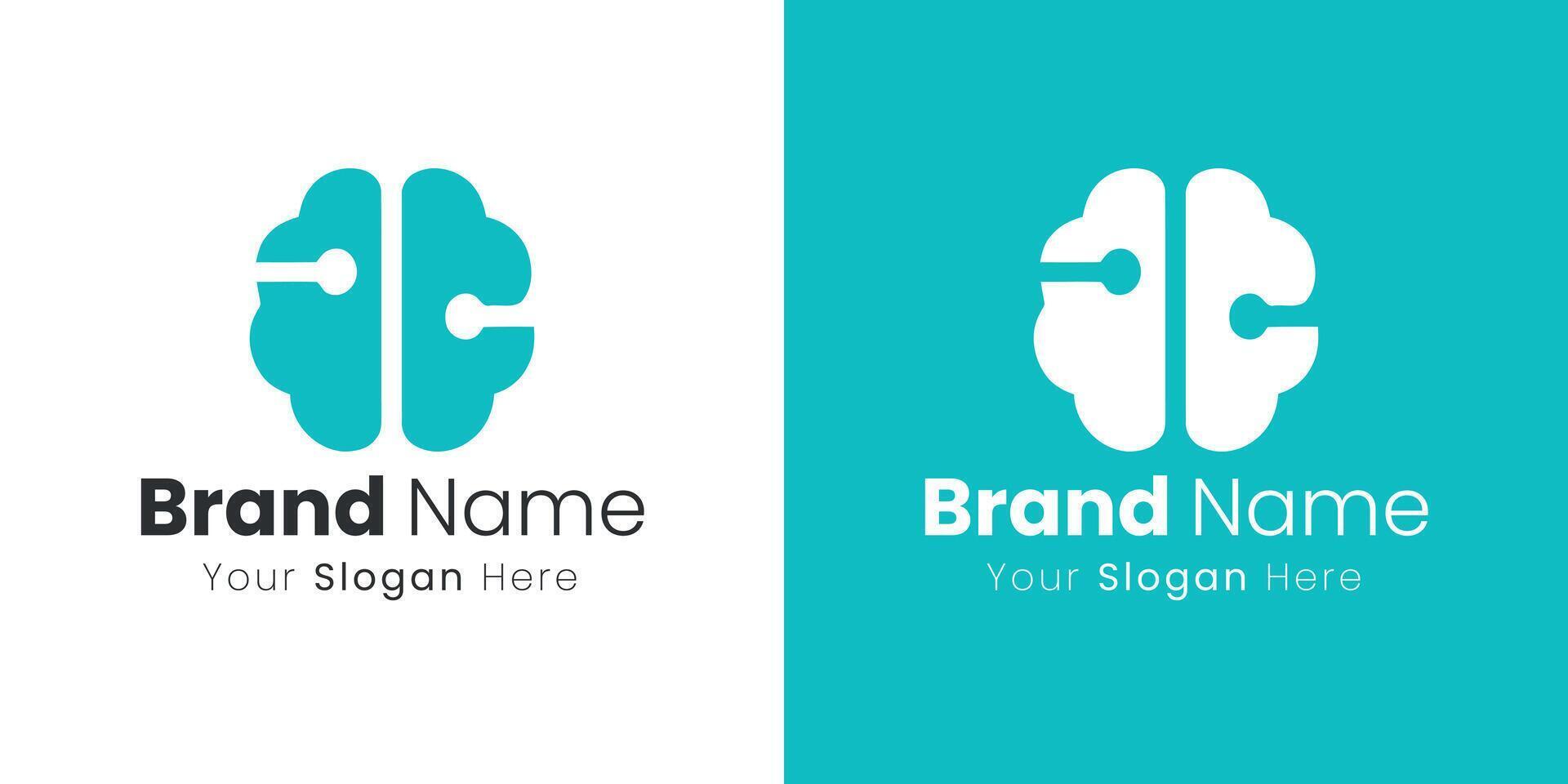Modern Logo Design with Abstract Brain Concept for Innovation and Intelligence vector