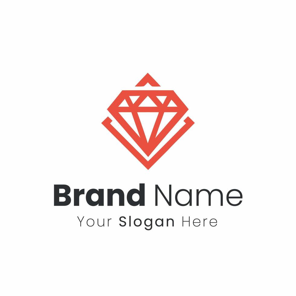 Elegant and Minimalist Diamond Logo Symbolizing Luxury Quality and High Value Design vector