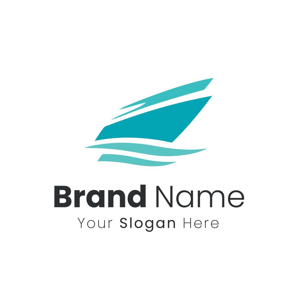 Sleek Yacht Illustration for Modern Logo Concept Design Presentation Ideas vector
