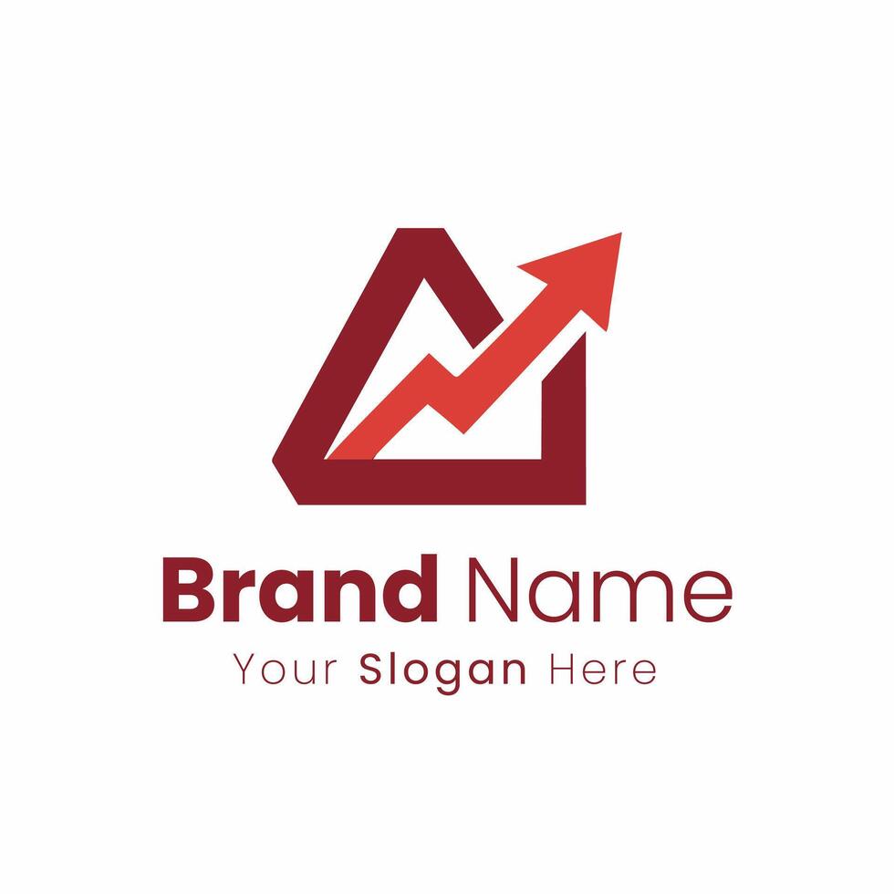A Modern Arrow and Line Financial Business Logo Idea Design Inspiration vector