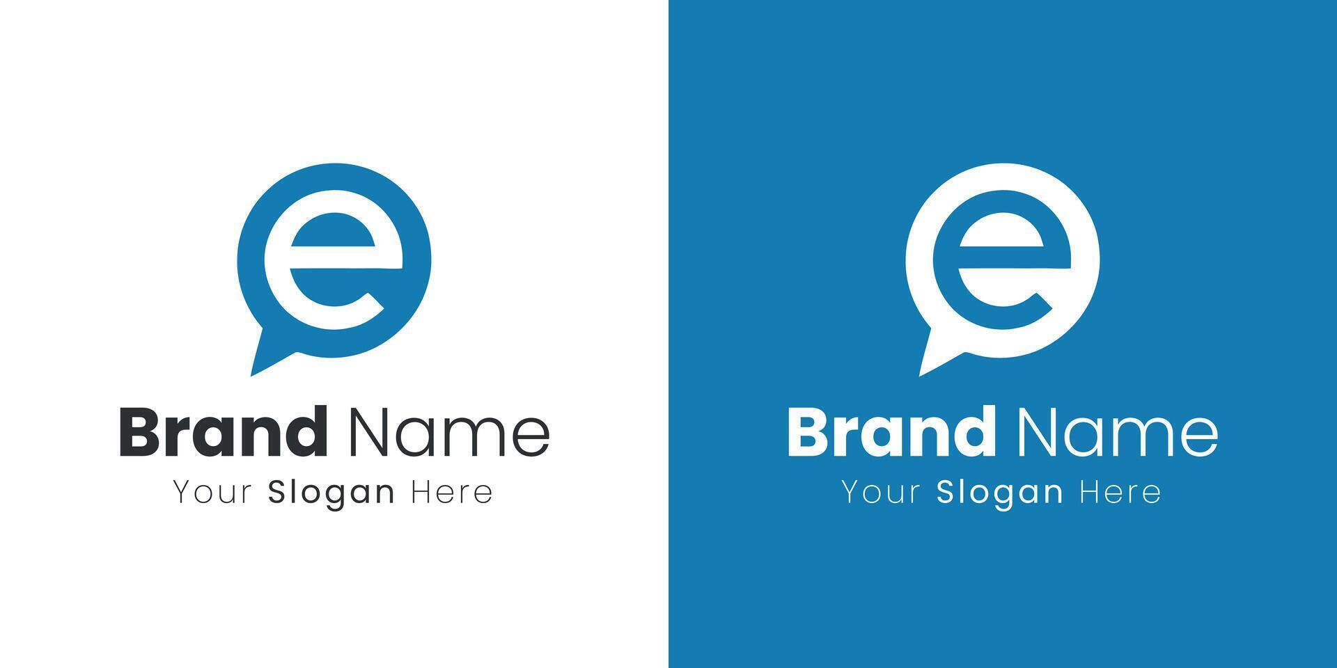 Creative and Innovative Logo Design with e Letter with White Background vector