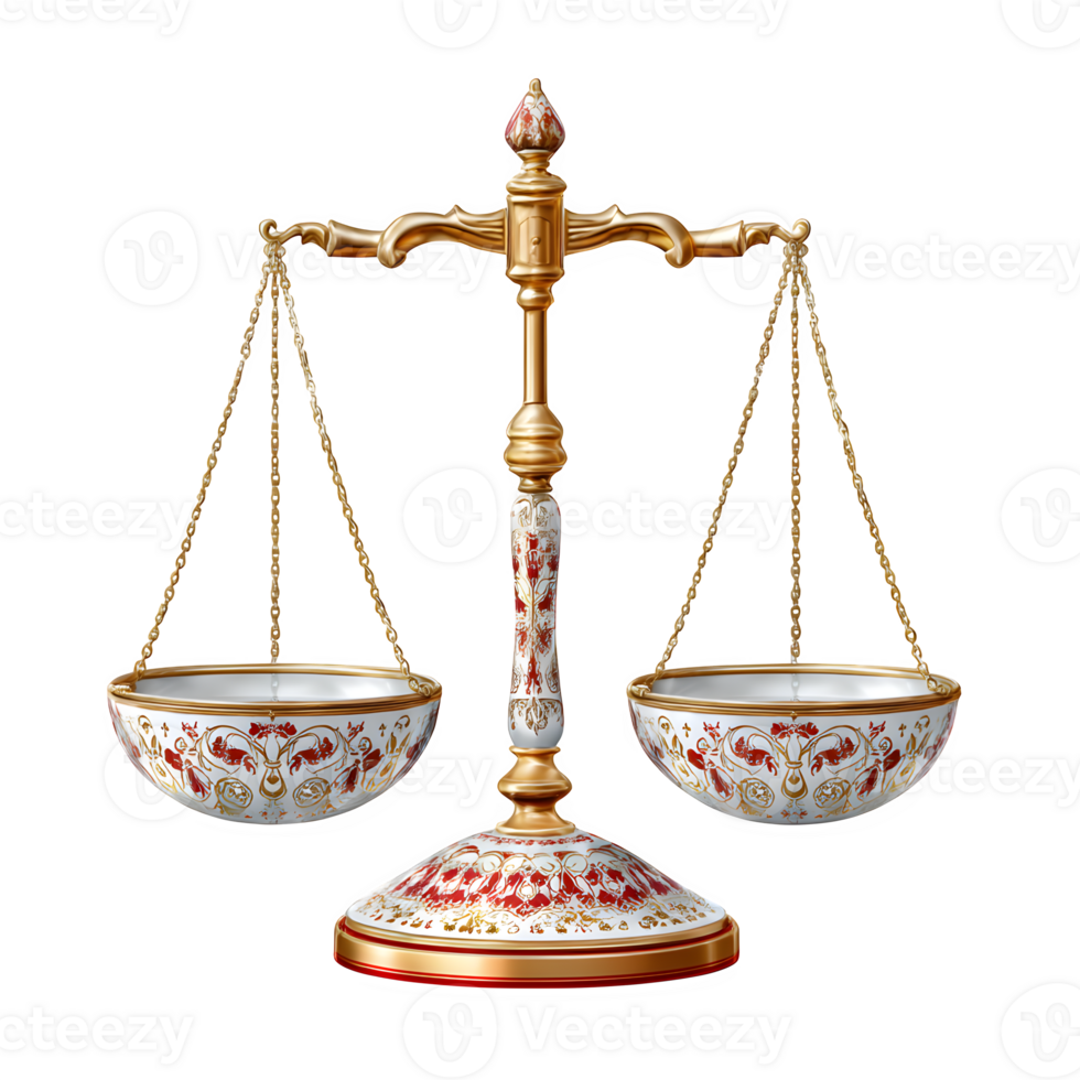 An image of a scale with two bowls on it png